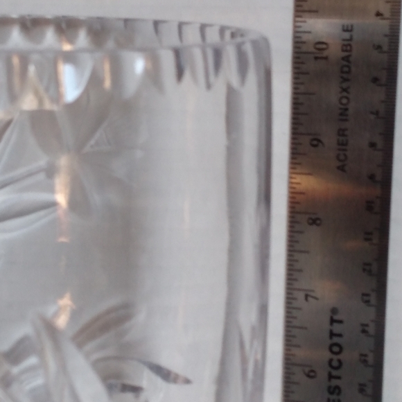 American Brilliant 10" Cut Glass Daisy Vase - Picture 3 of 9